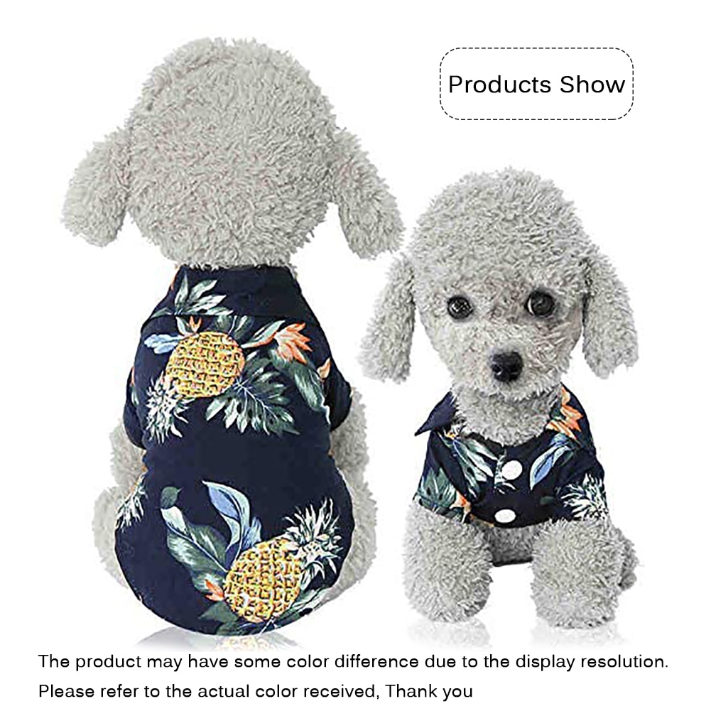Dog Hawaiian Shirt Summer Pet Clothes Dog Hawaiian Shirt Summer Pet Clothes