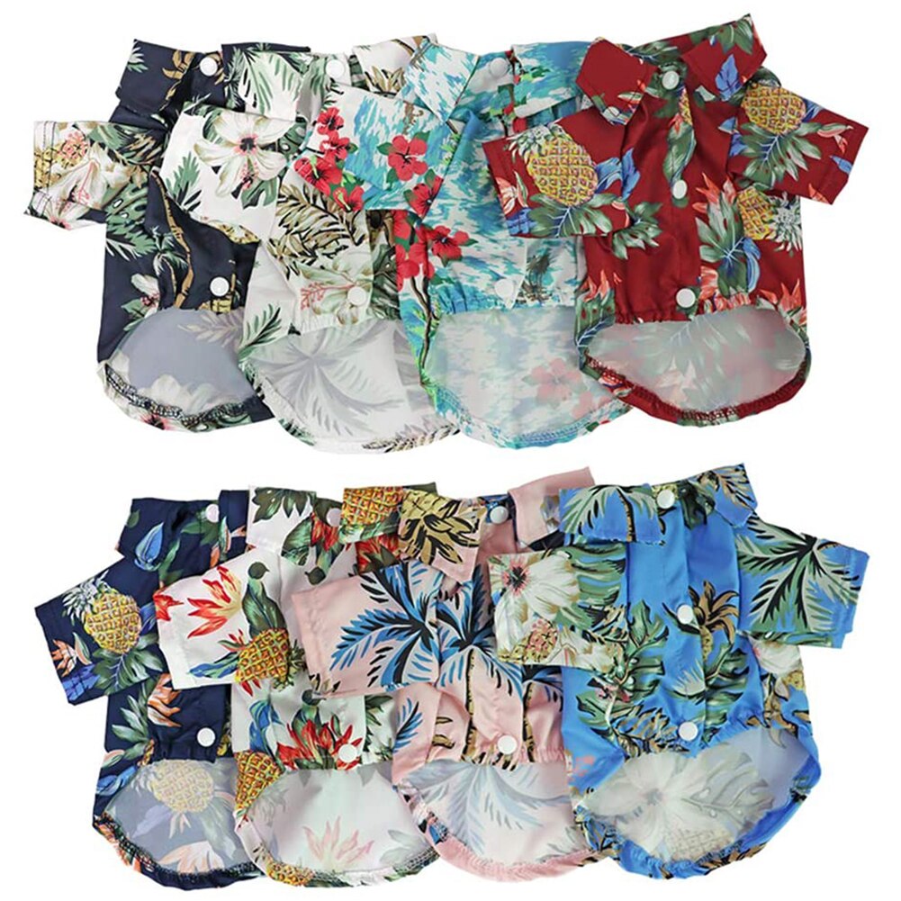 Dog Hawaiian Shirt Summer Pet Clothes Dog Hawaiian Shirt Summer Pet Clothes