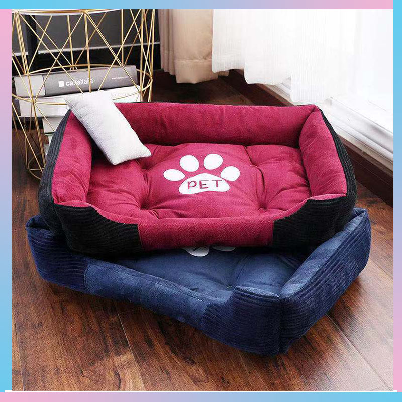 Dog Lounger Cushion Bed with Pillow Dog Lounger Cushion Bed with Pillow