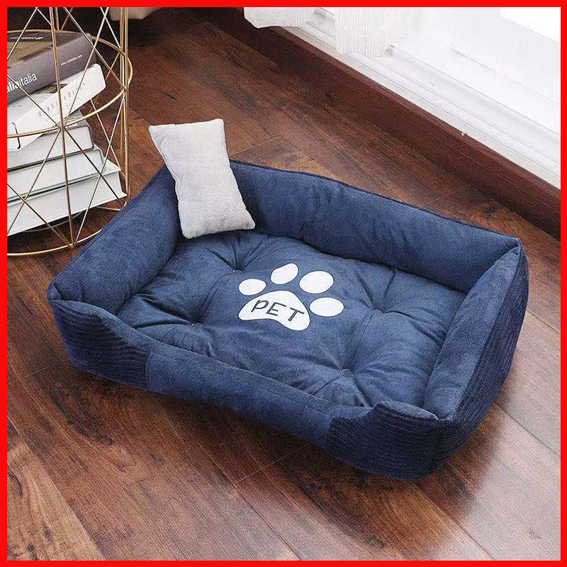 Dog Lounger Cushion Bed with Pillow Dog Lounger Cushion Bed with Pillow