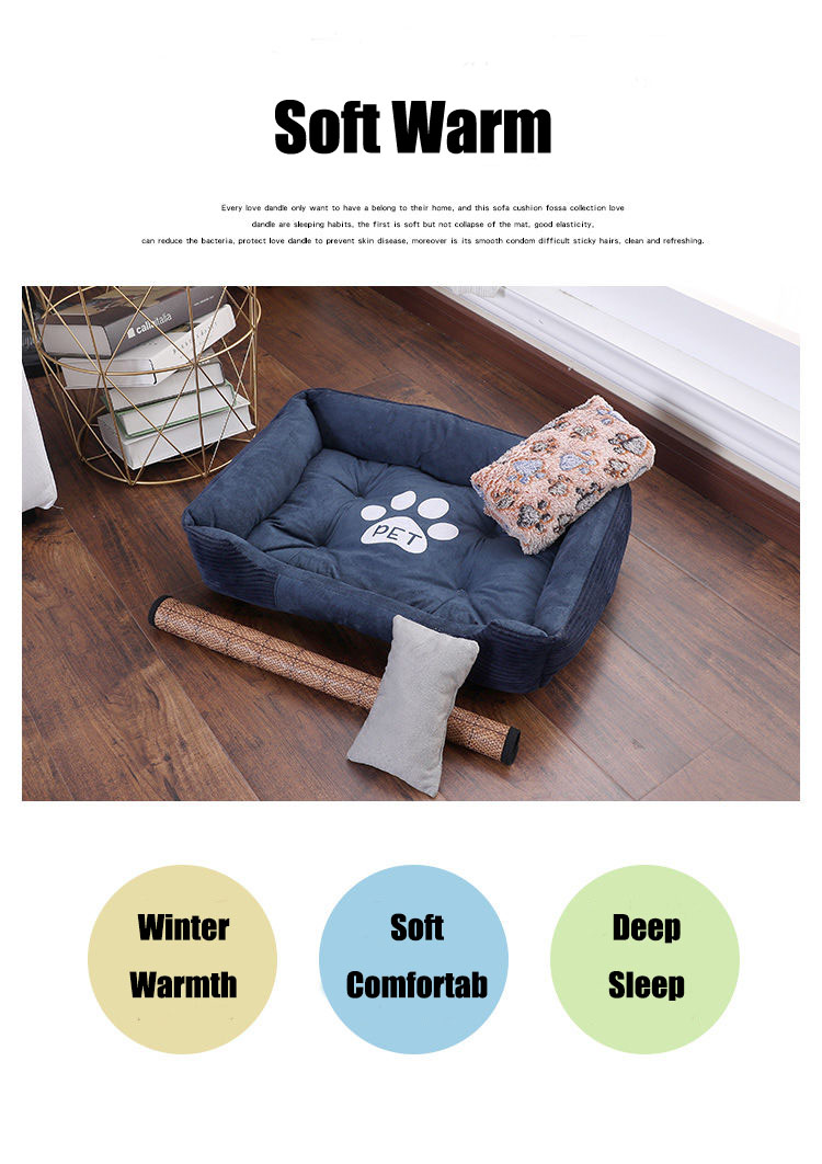 Dog Lounger Cushion Bed with Pillow Dog Lounger Cushion Bed with Pillow