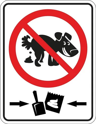 Dog No Poop Sign Tin Plate Dog No Poop Sign Tin Plate
