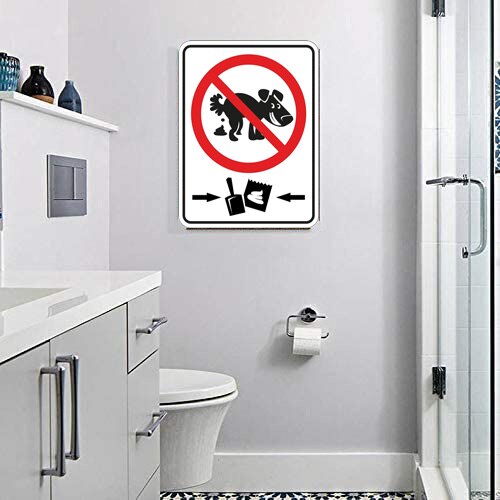 Dog No Poop Sign Tin Plate Dog No Poop Sign Tin Plate