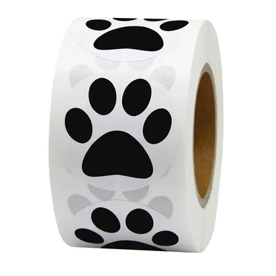Dog Paw Print Stickers (500 pcs) Dog Paw Print Stickers (500 pcs)