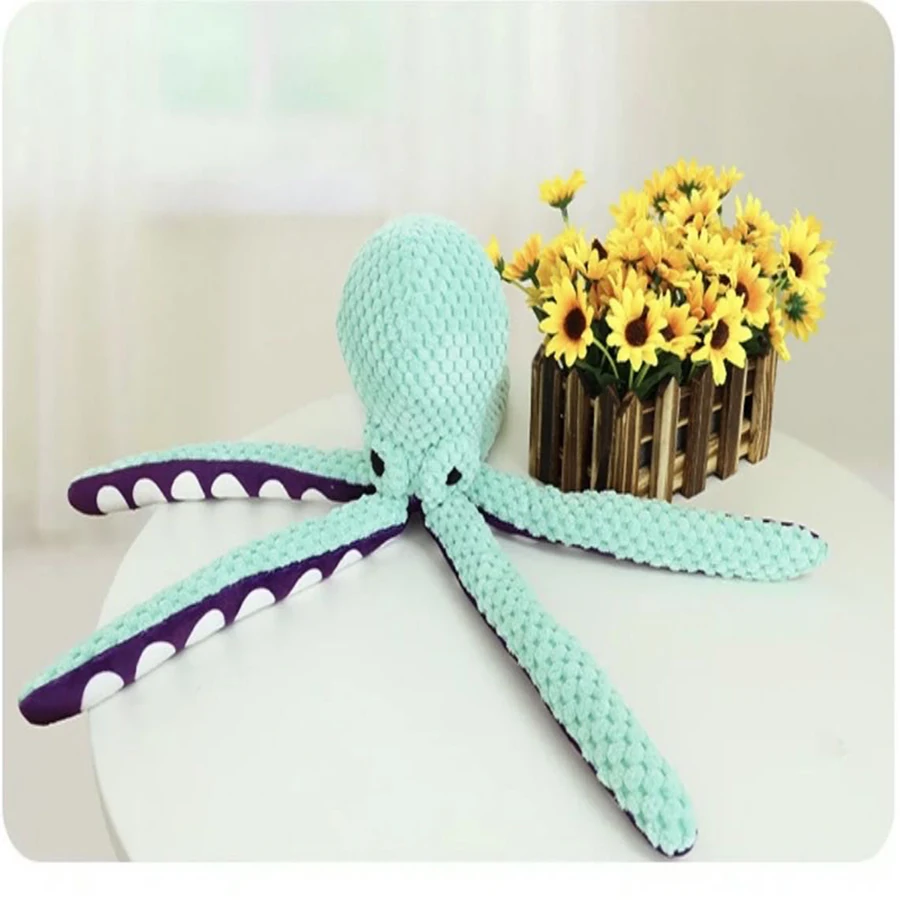 Dog pet plush octopus toy interactive sound anti-demolition home large and small dog boredom companion toy Dog pet plush octopus toy interactive sound anti-demolition home large and small dog boredom companion toy