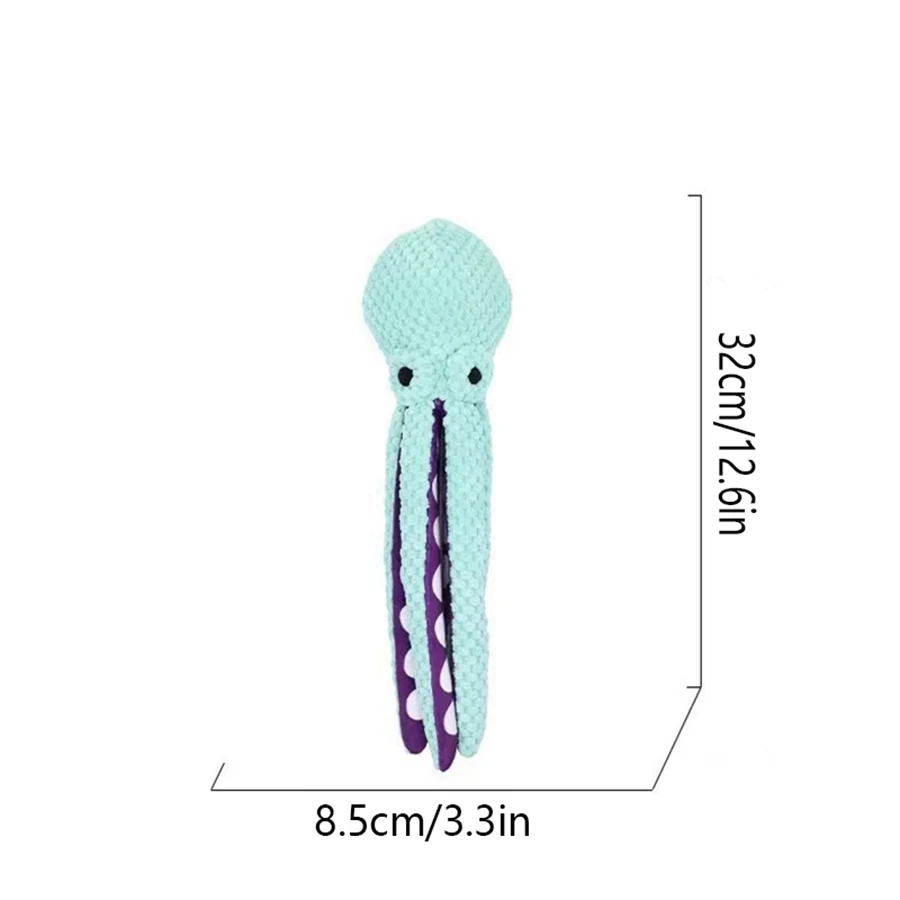 Dog pet plush octopus toy interactive sound anti-demolition home large and small dog boredom companion toy Dog pet plush octopus toy interactive sound anti-demolition home large and small dog boredom companion toy