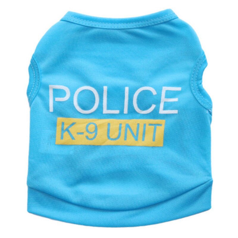 Dog Police Costume Cute Pet Vest