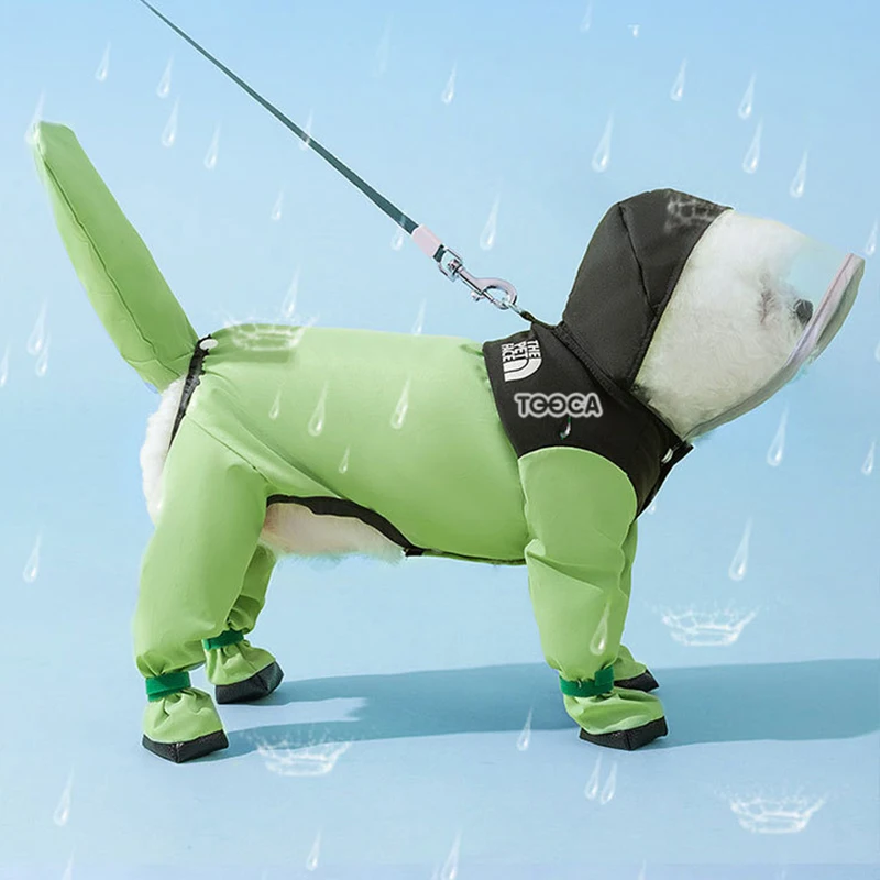 Dog Raincoat Pet Waterproof with Transparent Hooded Jumpsuit Dog Clothing Clothes for Dogs Cats Water Resistant Costume Dog Raincoat Pet Waterproof with Transparent Hooded Jumpsuit Dog Clothing Clothes for Dogs Cats Water Resistant Costume