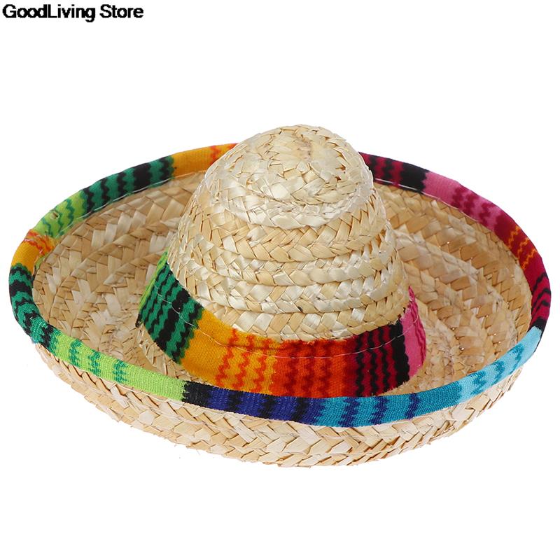 Dog Sombrero Pet Straw Woven Hat