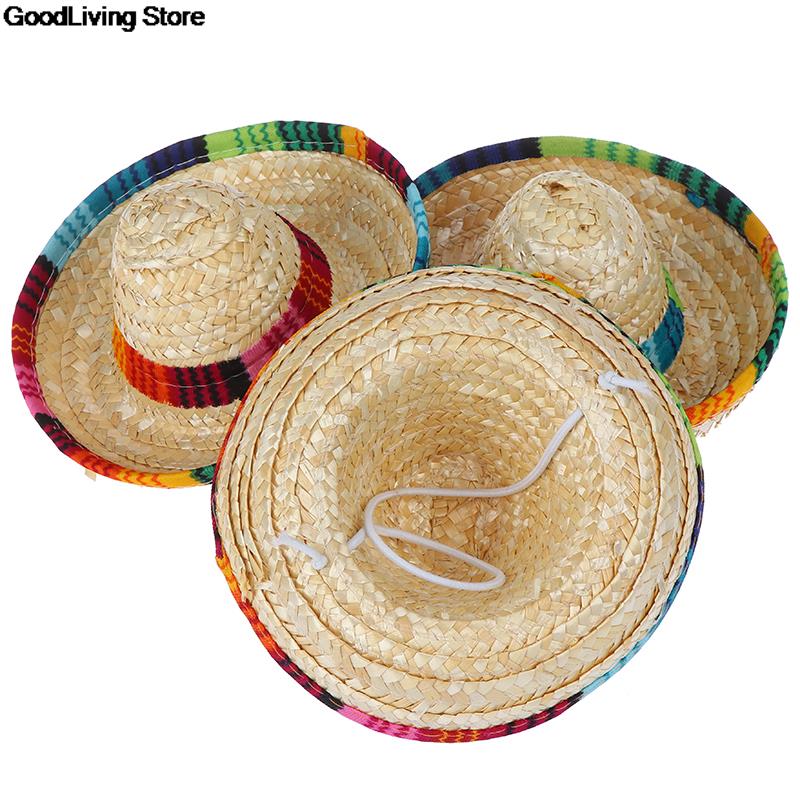 Dog Sombrero Pet Straw Woven Hat