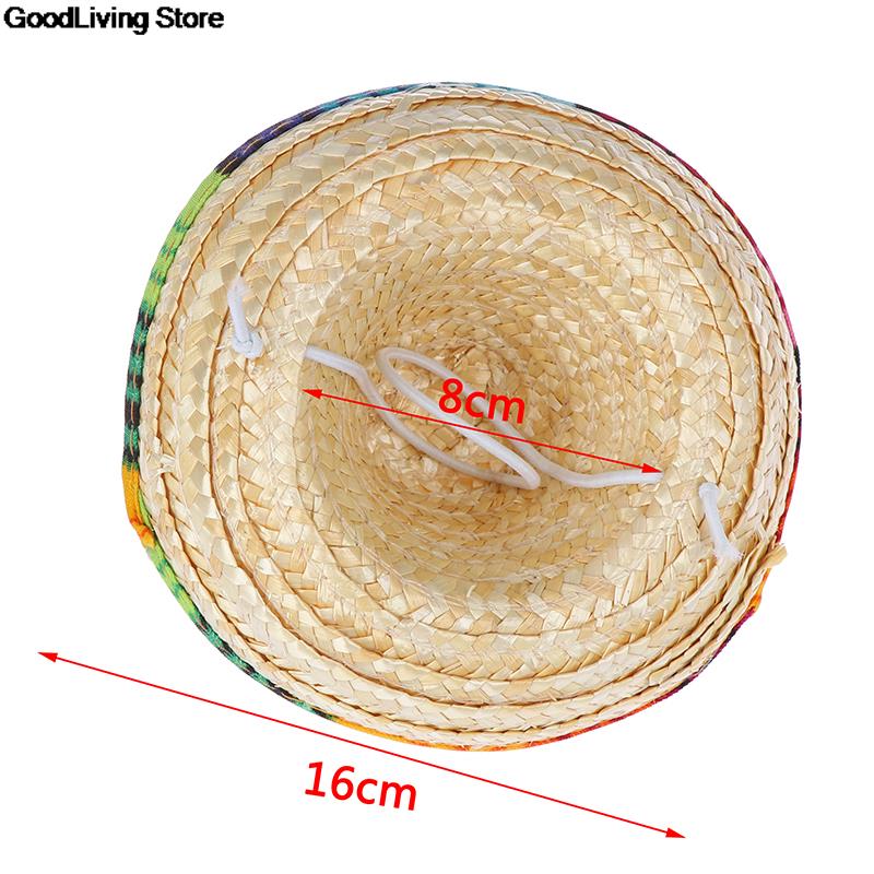 Dog Sombrero Pet Straw Woven Hat
