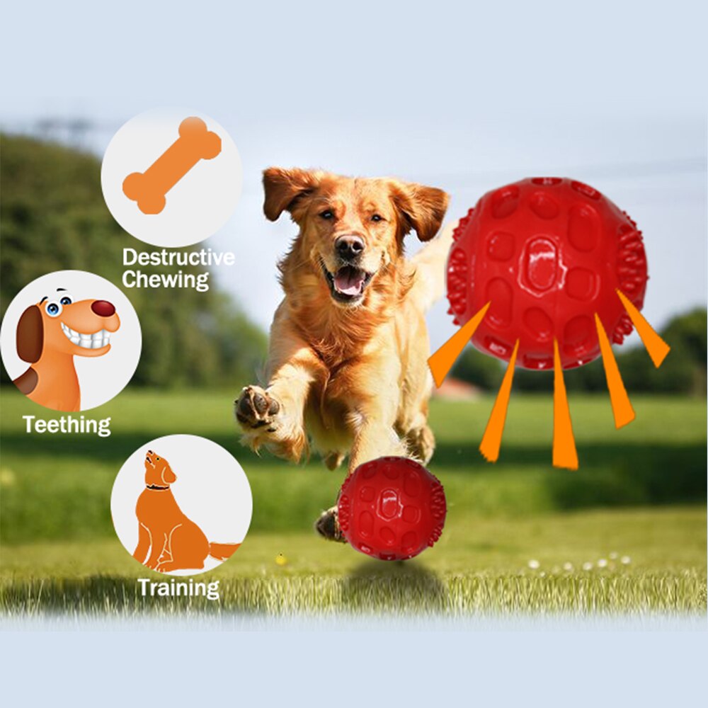 Dog Squeaky Ball Pet Tooth Cleaning Ball Dog Squeaky Ball Pet Tooth Cleaning Ball