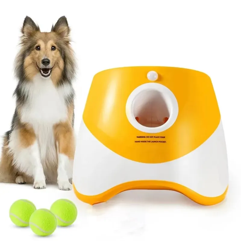 Dog Tennis Launcher Automatic Pet Dogs Chase Toy Mini Tennis Throwing Pinball Machine Fun Interactive Throw Rechargable Dog Tennis Launcher Automatic Pet Dogs Chase Toy Mini Tennis Throwing Pinball Machine Fun Interactive Throw Rechargable
