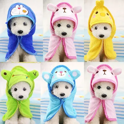 Dog Towel Hood Cute Cartoon