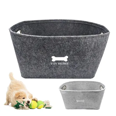 Dog Toy Storage Basket Portable Organizer Dog Toy Storage Basket Portable Organizer