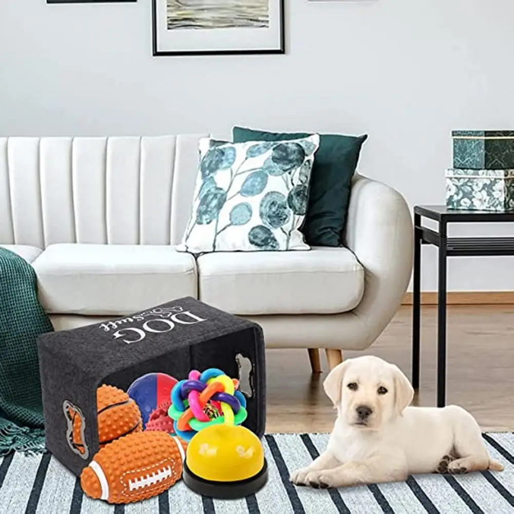 Dog Toys Storage Bin with Handles