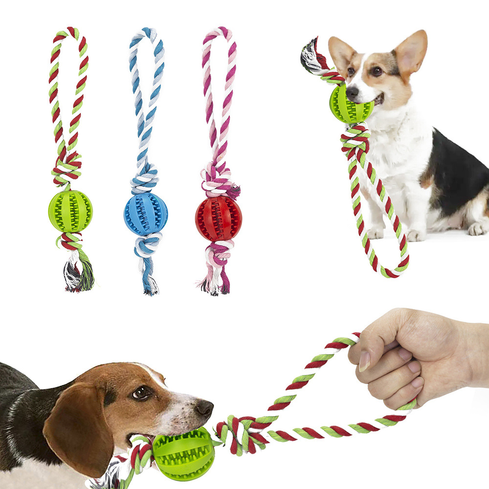 Dog Toys Treat Balls Interactive Hemp Rope Rubber Leaking Balls for Small Dogs Chewing Bite Resistant Toys Pet Tooth Dog Toys Treat Balls Interactive Hemp Rope Rubber Leaking Balls for Small Dogs Chewing Bite Resistant Toys Pet Tooth