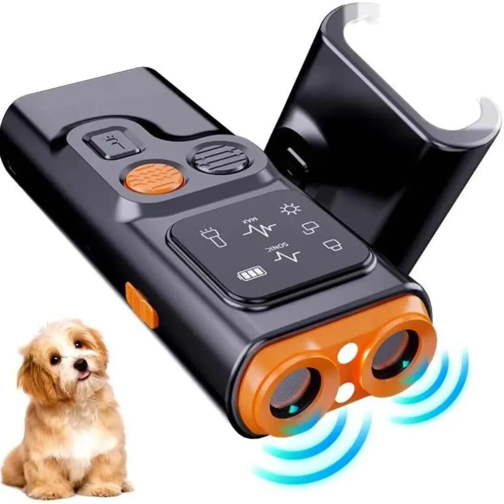 Dog Training Device Rechargeable Anti Dog Bark Stop-Barking Deterrent Device Pet Dog Repeller Ultrasonic with LED Dog Training Device Rechargeable Anti Dog Bark Stop-Barking Deterrent Device Pet Dog Repeller Ultrasonic with LED