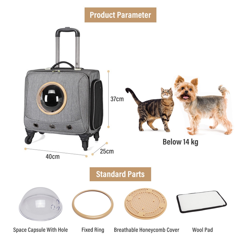 Dog Trolley Pet Carrier Luggage Dog Trolley Pet Carrier Luggage