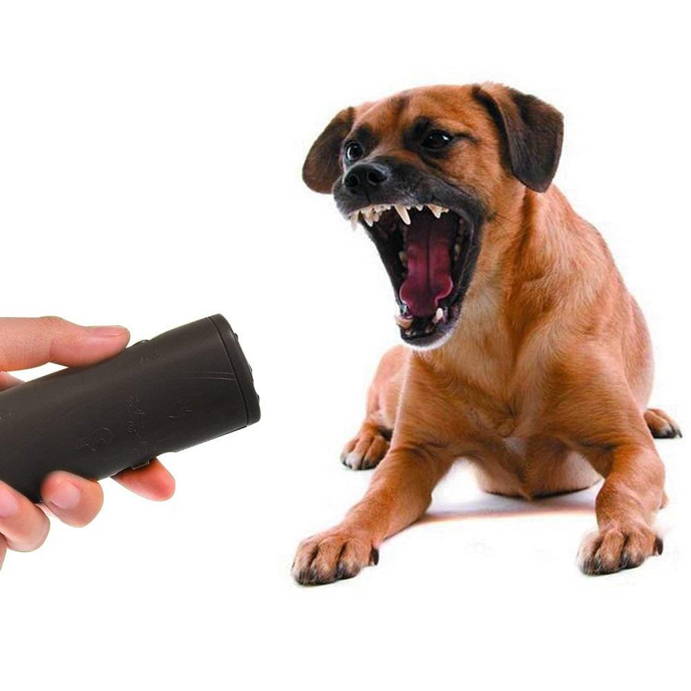 Dog Ultrasonic Anti Barking Device 3 in 1 Dog Training Anti-barking Device with Flash Light Outdoor Pets Dogs Repellent