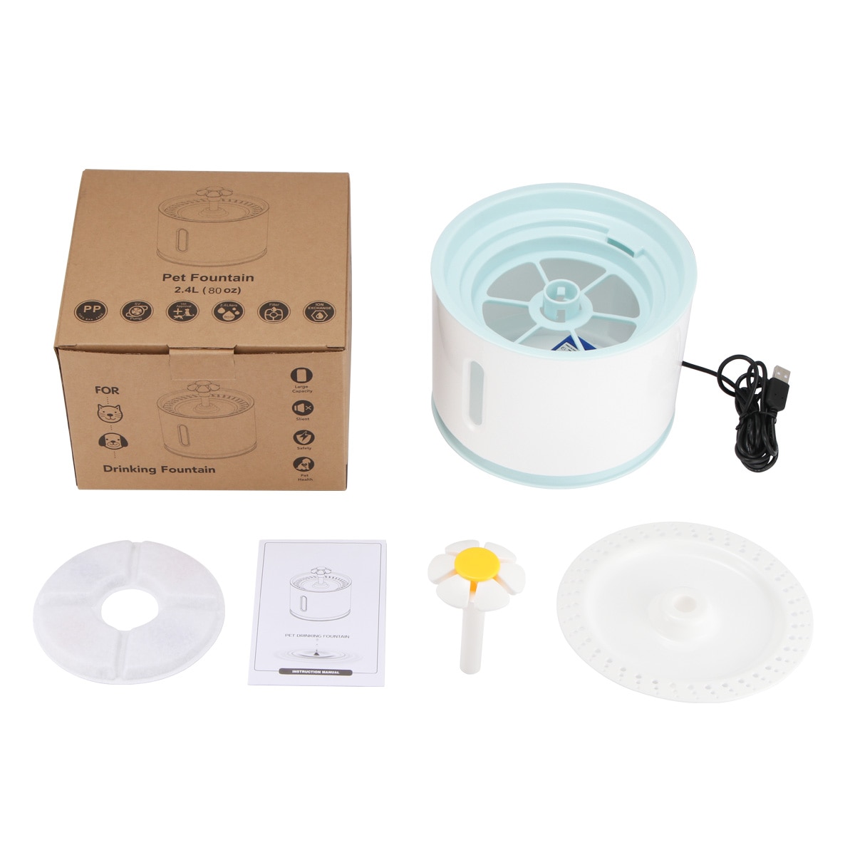 Dog Water Fountain Bowl For Pets Dog Water Fountain Bowl For Pets