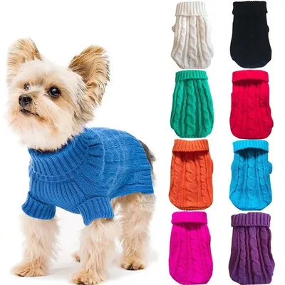 Dog Winter Clothes Knitted Pet Clothes For Small Medium Dogs Chihuahua Puppy Pet Sweater Yorkshire Pure Dog Sweater Dog Winter Clothes Knitted Pet Clothes For Small Medium Dogs Chihuahua Puppy Pet Sweater Yorkshire Pure Dog Sweater