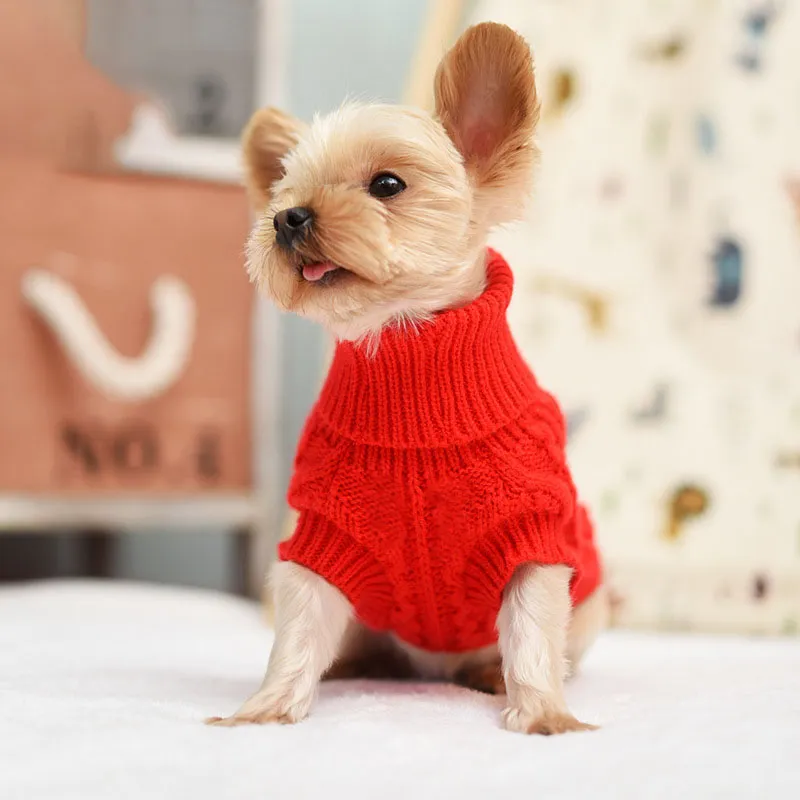 Dog Winter Clothes Knitted Pet Clothes For Small Medium Dogs Chihuahua Puppy Pet Sweater Yorkshire Pure Dog Sweater Dog Winter Clothes Knitted Pet Clothes For Small Medium Dogs Chihuahua Puppy Pet Sweater Yorkshire Pure Dog Sweater