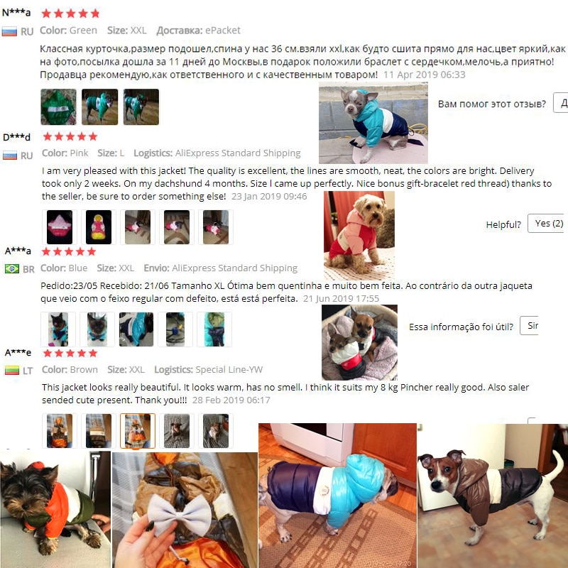 Dog Winter Coat Waterproof Pet Jacket Dog Winter Coat Waterproof Pet Jacket
