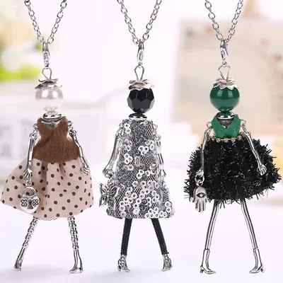 Doll Design Long Women Necklace Doll Design Long Women Necklace
