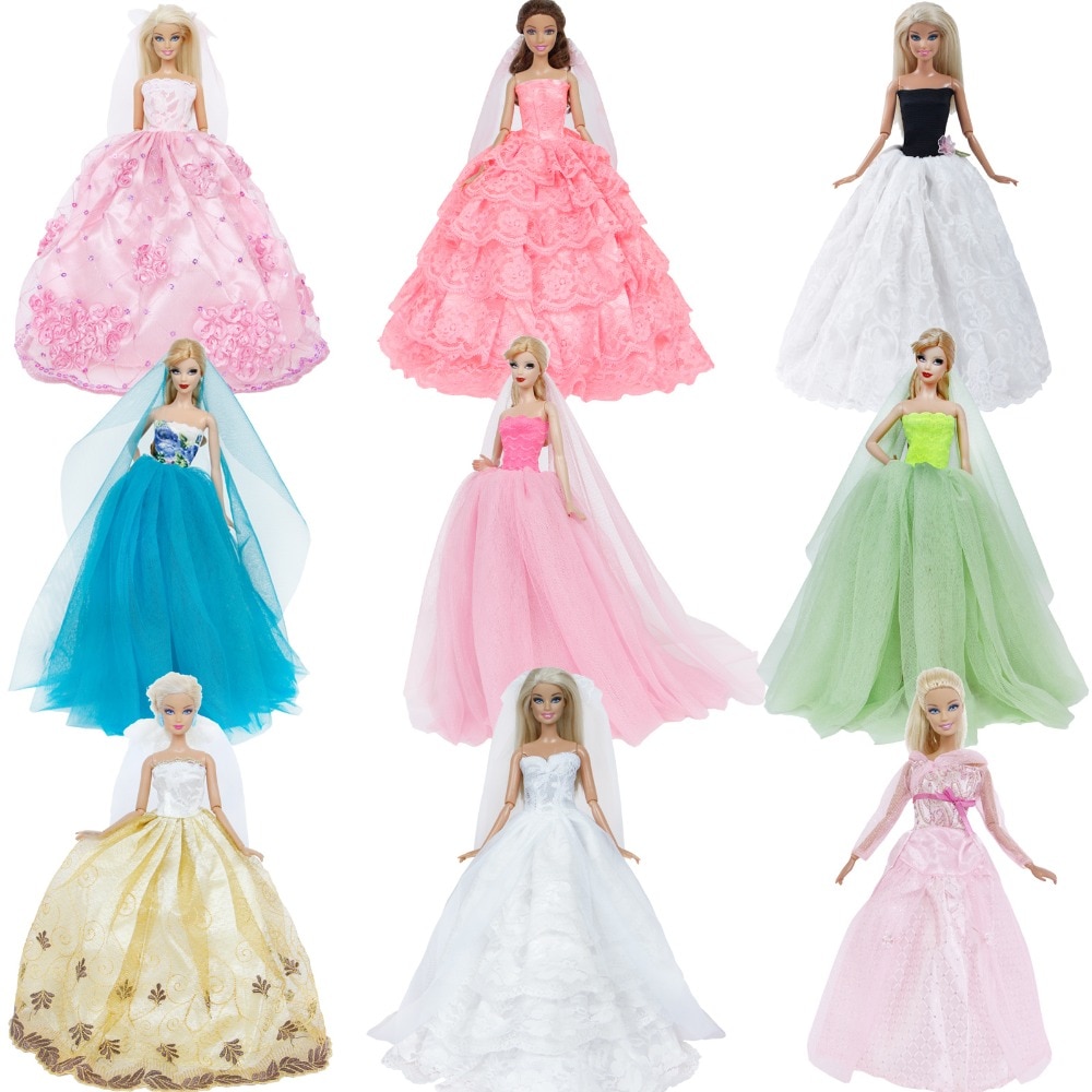 Doll Dress Wedding Gown Toys