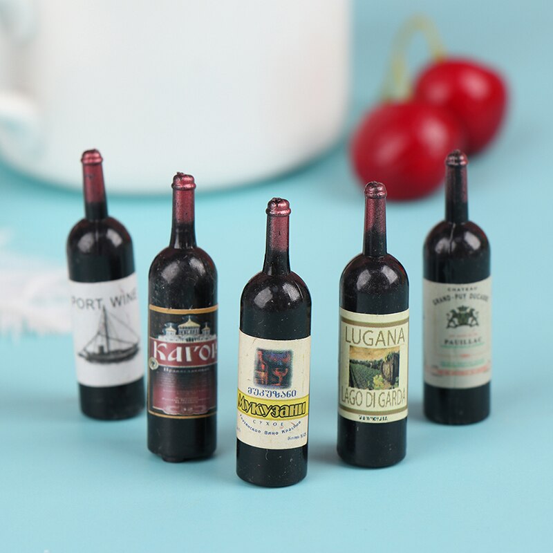 Dollhouse Accessory Miniature Wine Bottle (10 pcs)