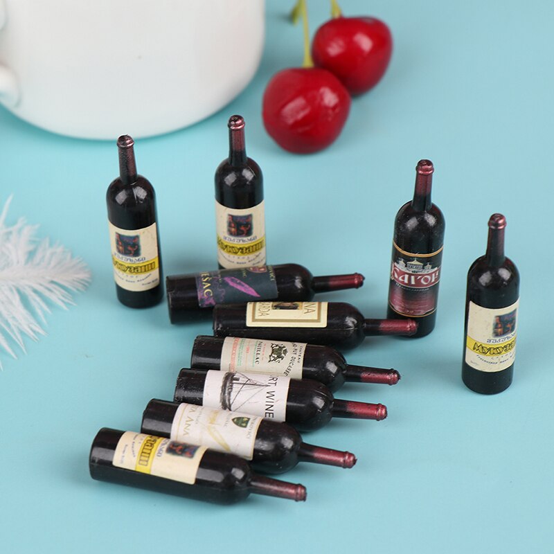 Dollhouse Accessory Miniature Wine Bottle (10 pcs)