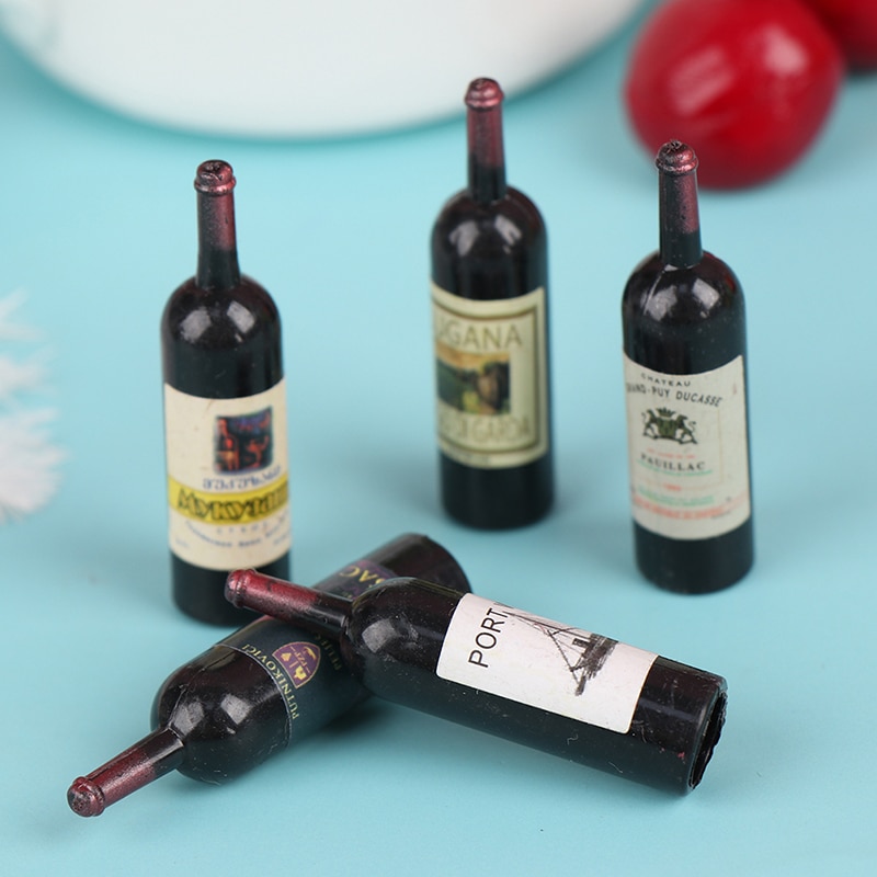 Dollhouse Accessory Miniature Wine Bottle (10 pcs)