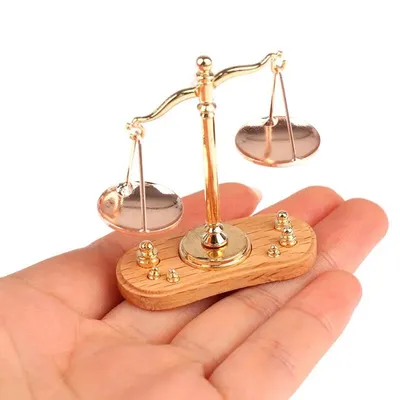 Dollhouse Miniature Accessories Mini Balance Scale Model Toys For Doll House Decoration