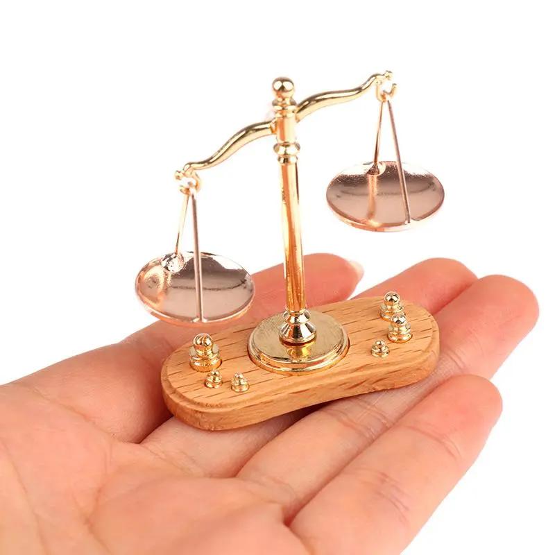Dollhouse Miniature Accessories Mini Balance Scale Model Toys For Doll House Decoration Dollhouse Miniature Accessories Mini Balance Scale Model Toys For Doll House Decoration