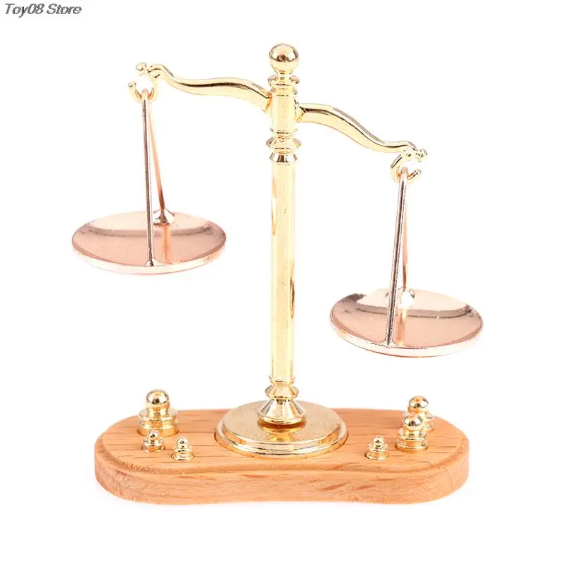 Dollhouse Miniature Accessories Mini Balance Scale Model Toys For Doll House Decoration