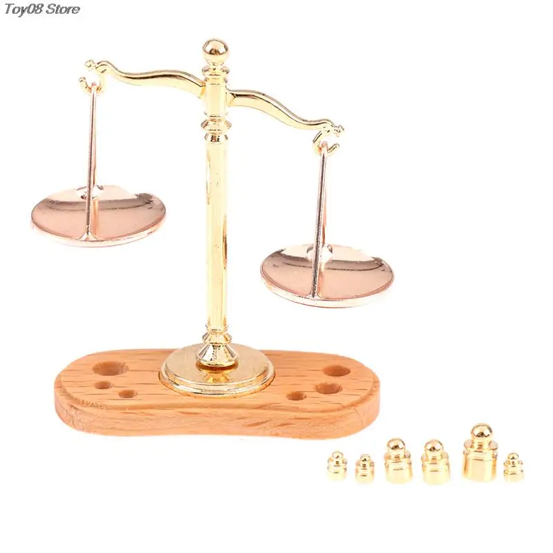 Dollhouse Miniature Accessories Mini Balance Scale Model Toys For Doll House Decoration