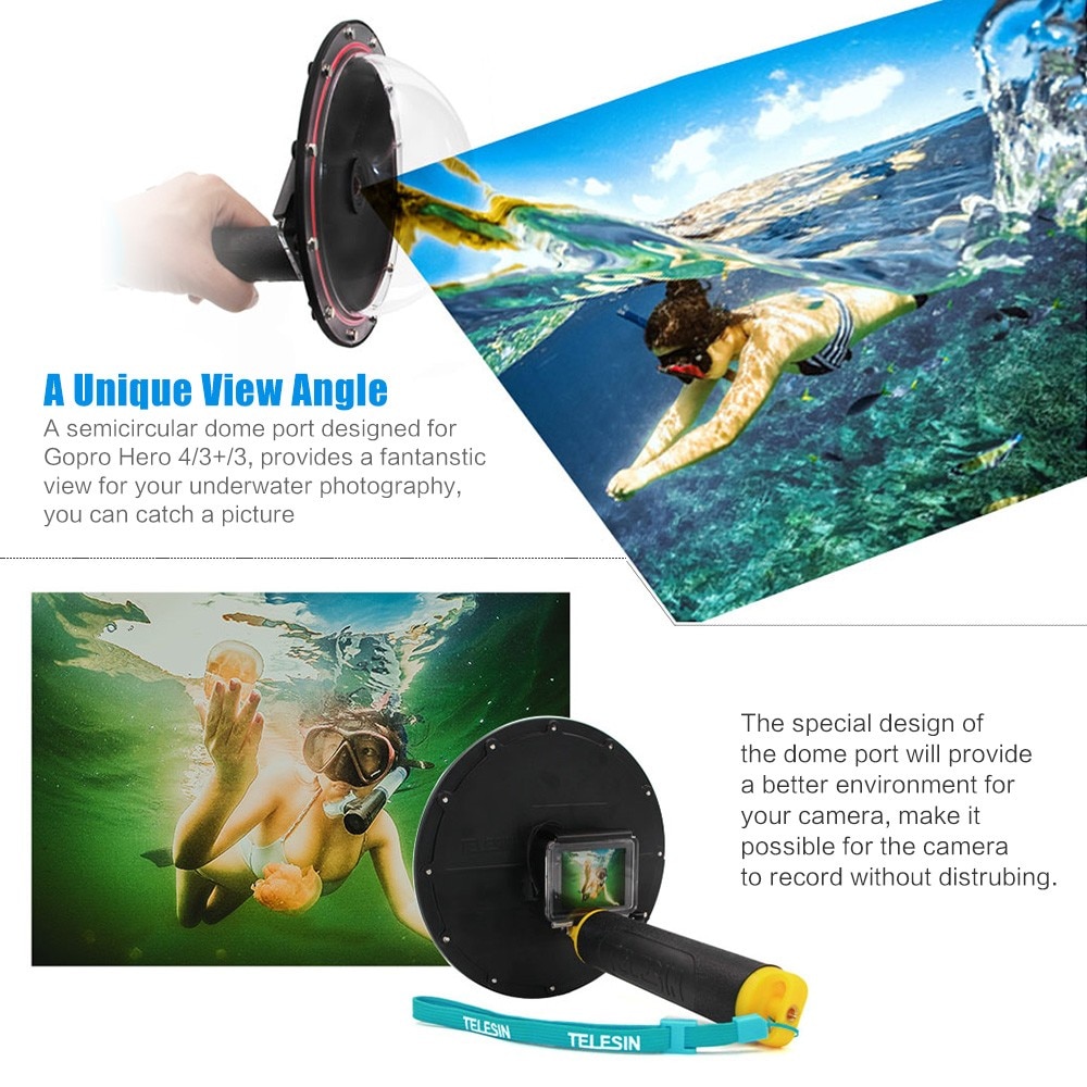 Dome Gopro Waterproof Camera Lens Dome Gopro Waterproof Camera Lens