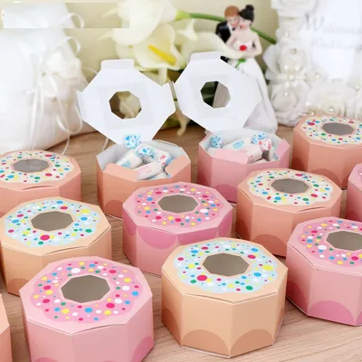Donut Boxes Party Gift Favors (10Pcs) Donut Boxes Party Gift Favors (10Pcs)
