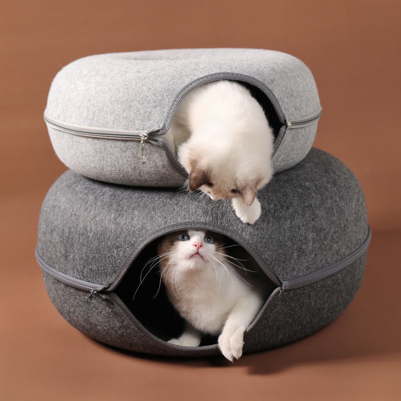 Donut Cat Bed Pet Cat Tunnel Interactive Game Toy Cat Bed Dual-use Indoor Toy Kitten Sports Equipment Cat Training Toy Donut Cat Bed Pet Cat Tunnel Interactive Game Toy Cat Bed Dual-use Indoor Toy Kitten Sports Equipment Cat Training Toy
