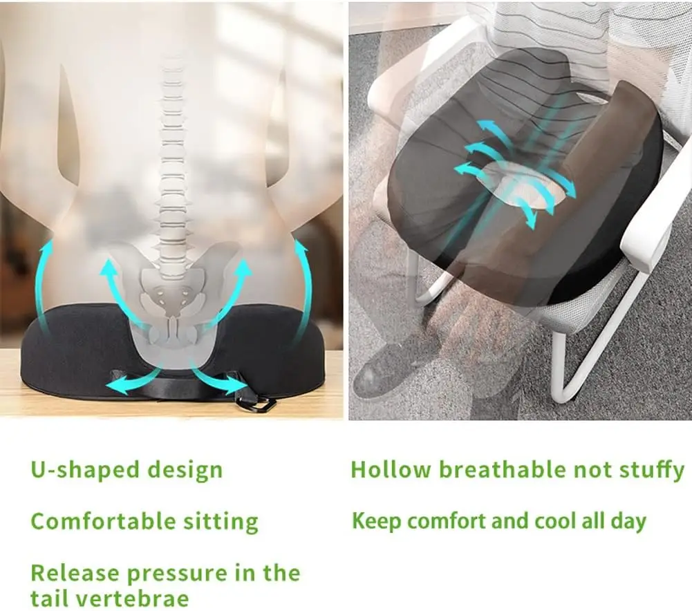 Donut Pillow Coccyx Seat Cushion for Prostate, Sciatica, Pelvic Floor, Pressure Sores, Pregnancy, Perineal Surgery