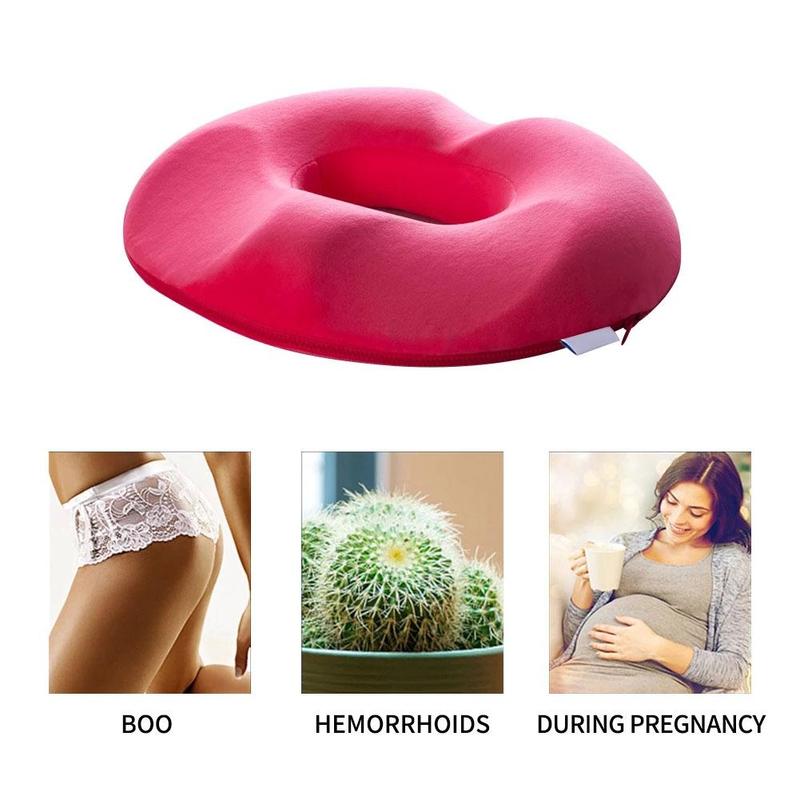 Donut Pillow Hemorrhoid Seat Cushion Coccyx Orthopedic Massage Hemorrhoids Chair Cushion Office Car Pain Relief Support