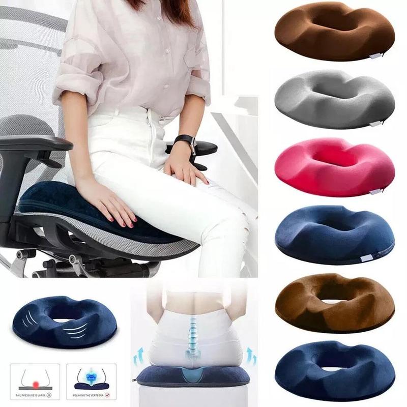 Donut Pillow Hemorrhoid Seat Cushion Coccyx Orthopedic Massage Hemorrhoids Chair Cushion Office Car Pain Relief Support