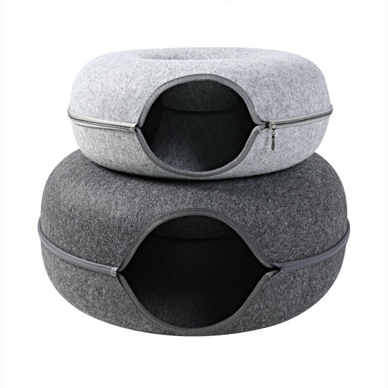 Donut Shaped Felt Cave Cat Bed Donut Shaped Felt Cave Cat Bed