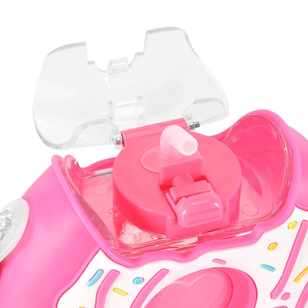 Donut Shaped Water Bottle with Straw and Strap Donut Shaped Water Bottle with Straw and Strap