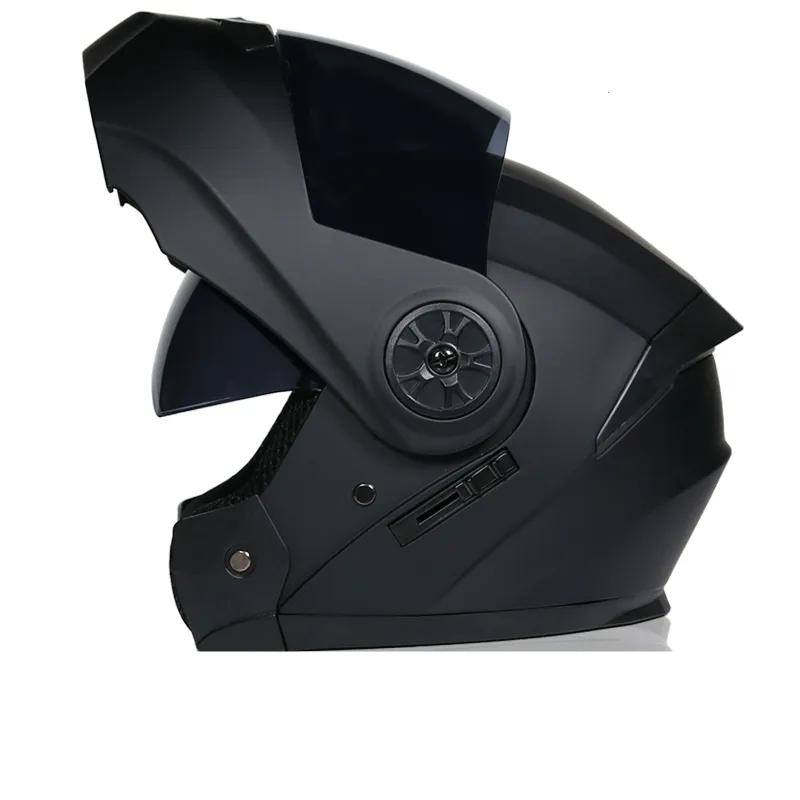 DOT Approved Safety Modular Flip Motorcycle Helmet Voyage Racing Dual Lens Helmet Interior Visor
