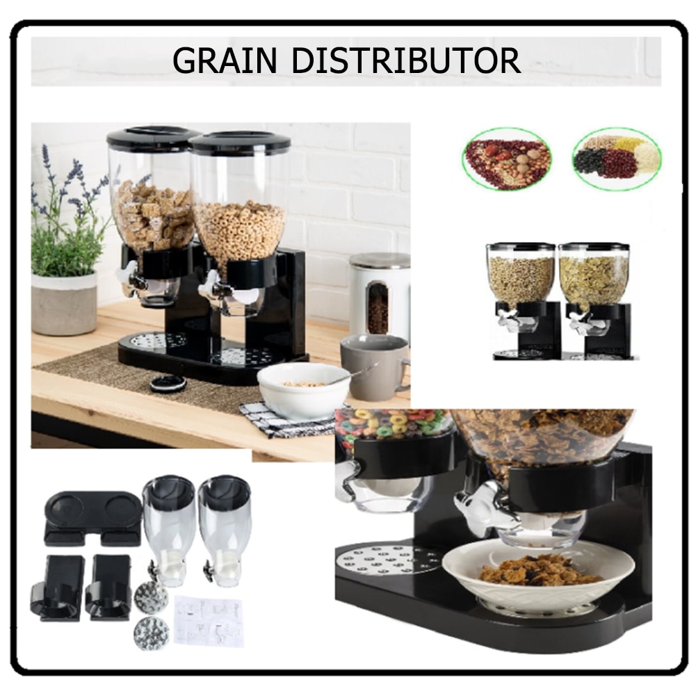 Double Cereal Dispenser Food Storage Double Cereal Dispenser Food Storage