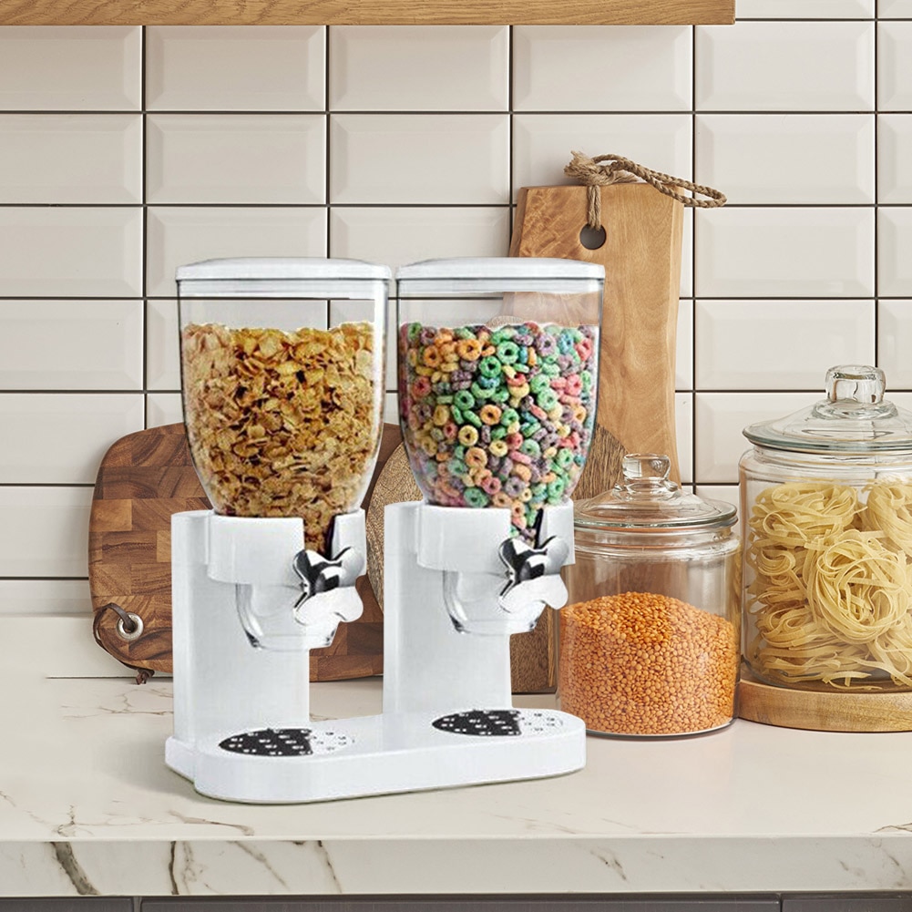 Double Cereal Dispenser Food Storage Double Cereal Dispenser Food Storage