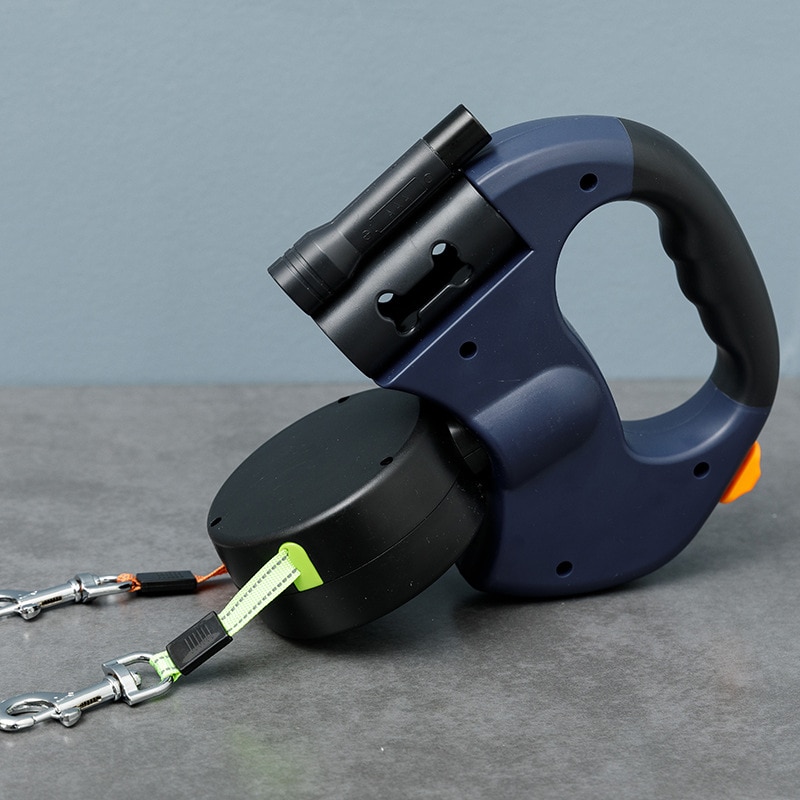 Double Dog Leash with Built In Light