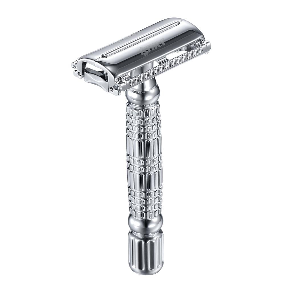 Double Edge Razor with Mirrored Case Double Edge Razor with Mirrored Case